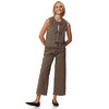 Damen Jeansweste im Leo-Look