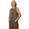 Damen Jeansweste im Leo-Look