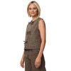 Damen Jeansweste im Leo-Look