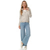 Damen Strickfleece-Jacke mit Kapuze