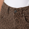 Damen Wide-Leg-Jeans im Leo-Look