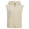 Damen Teddyweste mit Kapuze beige