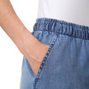 Damesjeans Wide-Leg met een brede tailleband