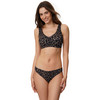 Naadloze string voor dames met luipaardprint