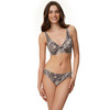 Naadloze damesslip met zebraprint