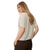 Dames T-shirt met knoopdetail