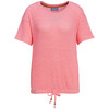 Dames T-shirt met knoopdetail