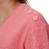 Dames T-shirt met knoopdetail