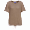 Dames T-shirt met knoopdetail