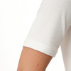 Dames-T-shirt met geribbelde structuur