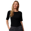 Dames-T-shirt met geribbelde structuur