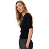 Dames-T-shirt met geribbelde structuur