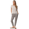 Damen T-Shirt mit Lochstickerei