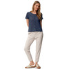 Damen T-Shirt mit Lochstickerei