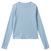 Mädchen Langarmshirt mit Rippstruktur