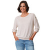 Damesshirt met sierknopen