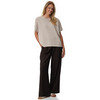 Damen Strick-T-Shirt unifarben