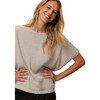 Damen Strick-T-Shirt unifarben