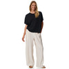 Damen Strick-T-Shirt unifarben