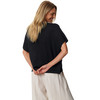 Damen Strick-T-Shirt unifarben