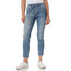 Damen Slim-Jeans mit offener Knopfleiste