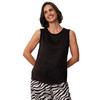 Damen Satin-Top unifarben