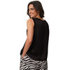 Damen Satin-Top unifarben