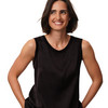 Damen Satin-Top unifarben