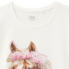 Mädchen Langarmshirt mit Pferde-Motiv