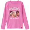 Mädchen Langarmshirt mit Pferde-Motiv