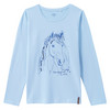 Mädchen Langarmshirt mit Pferde-Motiv