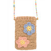 Mädchen Strohtasche mit bunten Blumen