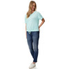 Damen Slim-Jeans mit Used-Waschung