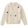 Mädchen Strickjacke mit Stickerei beige