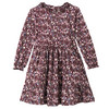 Mädchen Kleid mit Blumen-Allover bordeaux