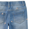 Mädchen Straight-Jeans mit Stickerei