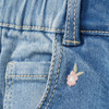 Mädchen Straight-Jeans mit Stickerei