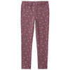 Mädchen Sweat-Leggings mit Blumen-Allover dunkelrot