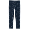 Mädchen Sweat-Leggings mit Blumen-Allover dunkelblau
