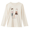 Mädchen Langarmshirt mit Print creme