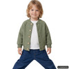 Baby Wollwalk-Blousonjacke mit Rippbündchen
