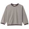 Kinder Sweatshirt mit Streifen braun / cremeweiss