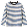 Jungen Langarmshirt mit Streifen weiss / blau / braun