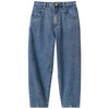 Jungen Barrel-Jeans mit Used-Waschung blau