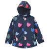 Mädchen Softshelljacke mit Futter dunkelblau / bunt