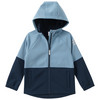 Jungen Softshelljacke mit Futter hellblau / dunkelblau