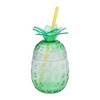 Trinkbecher Ananas mit Strohhalm