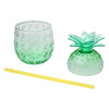 Trinkbecher Ananas mit Strohhalm