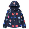 Mädchen Softshelljacke mit Futter dunkelblau / bunt