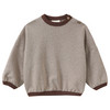 Baby Sweatshirt mit Streifen braun / cremeweiss